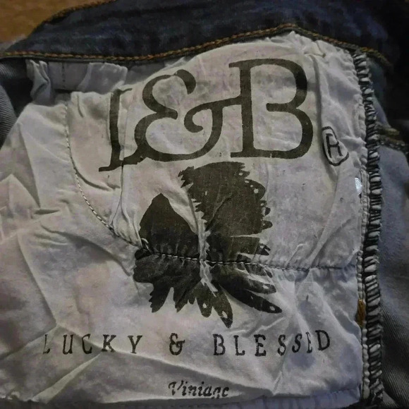Lucky &‎ Blessed Women's 5 Pockets Jeans Denim Frayed Hem Ankle Skinny Size 18 - Picture 7 of 9